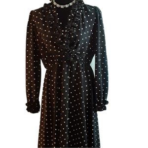 Polka dot, elastic-waist dress
